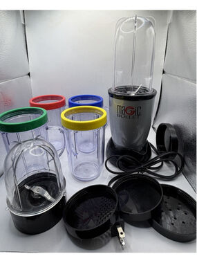 Magic Bullet MB1001 2005 Personal Blender Multi Piece Lot Cups Lids